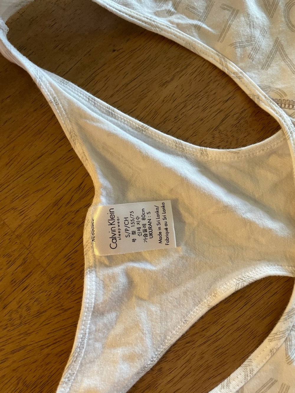 Calvin Klein White Cotton Scoop Bralette